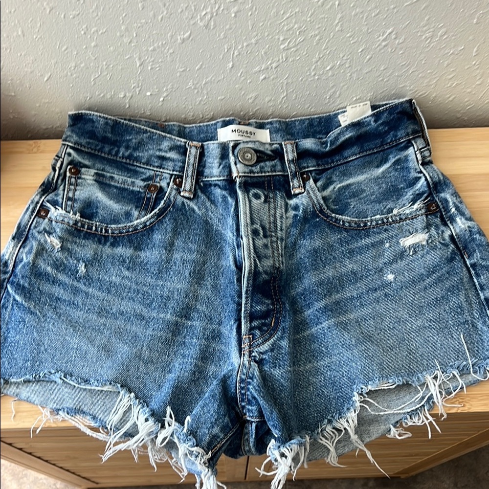 Moussy Vintage Blue Denim Shorts